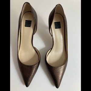 Pre-Owned White House Black Market Metallic Brown High Heel Shoe 7.5M